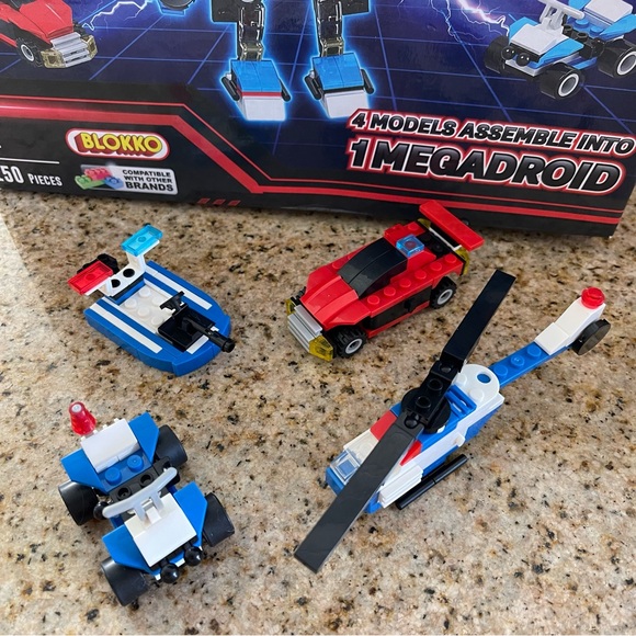 Blokko Police 5-In-1 Morphdroids~150 Piece Building Block Set Compatible W/Legos - Picture 4 of 7